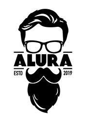 logo da barbearia Alura